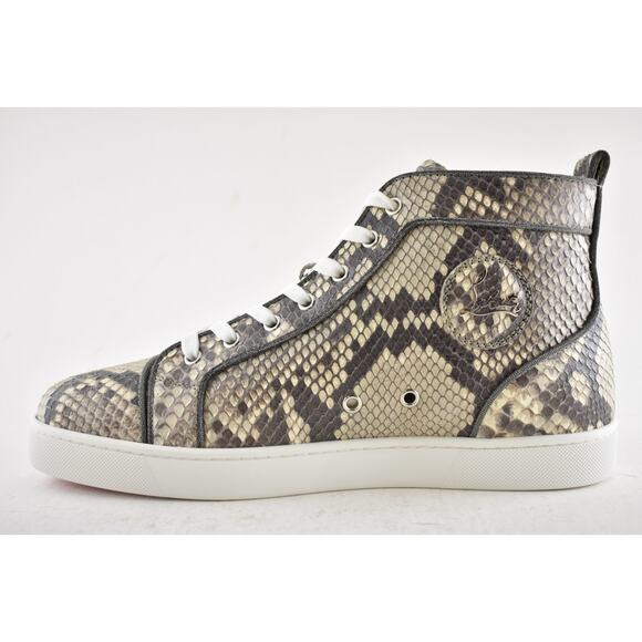 Christian Louboutin Louis Orlato Flat Python Ghost Roccia High Top Sneaker 44 11 - Picture 8 of 13